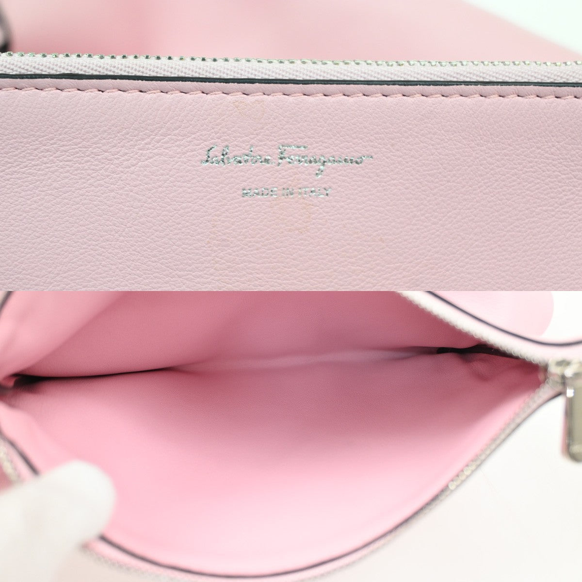 SALVATORE FERRAGAMO Studio 2Way Top Handle Bag Leather Pink SHW 88TA660