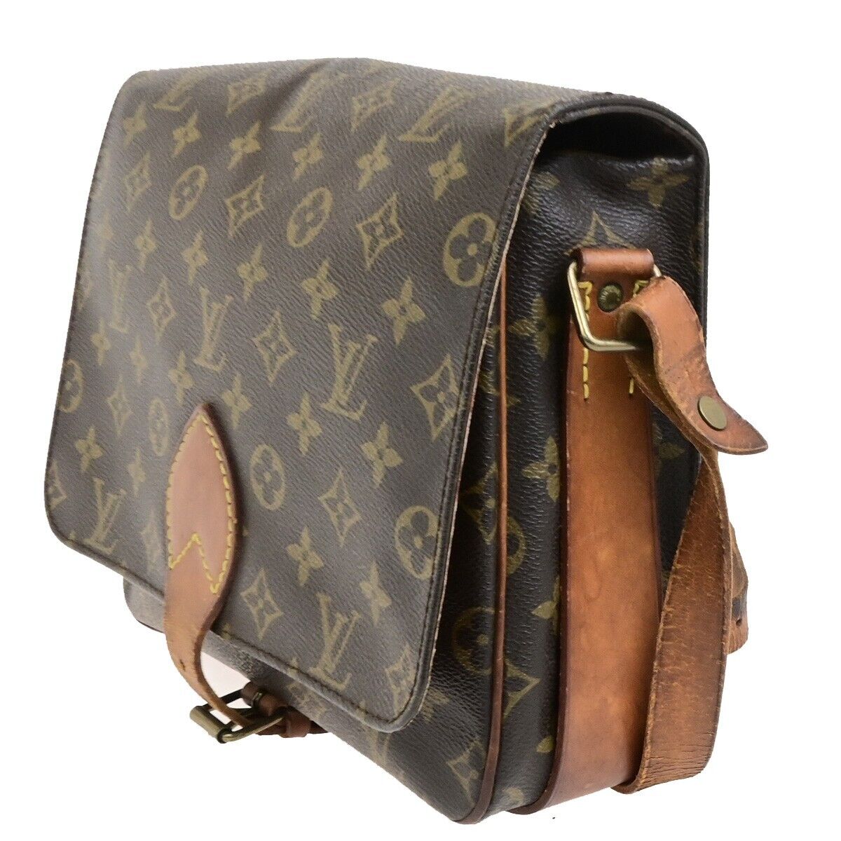LOUIS VUITTON Cartouchiere GM Shoulder Bag Monogram Leather Brown M51252 62ED502