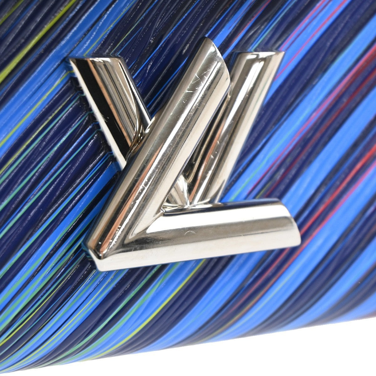 LOUIS VUITTON Portefeuille Twist Bifold Wallet Epi Blue Silver M62263 73TA249