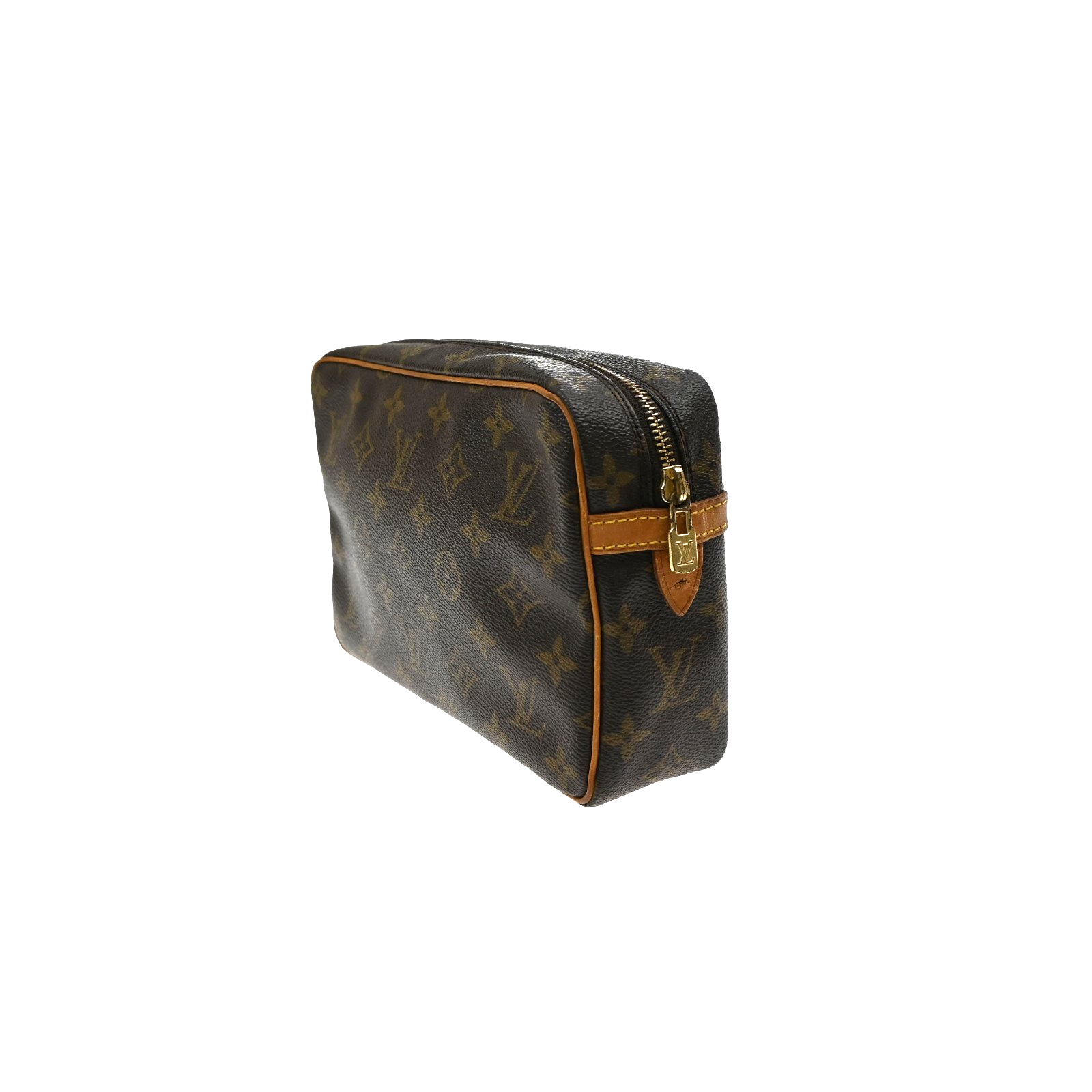 LOUIS VUITTON Compiegne 23 Clutch Hand Bag Monogram Leather Brown M51847 66KD123