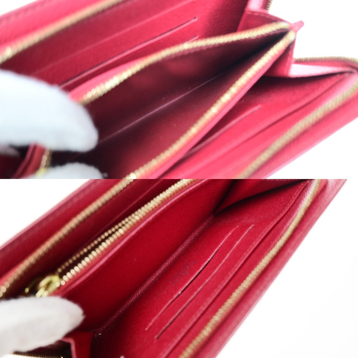 LOUIS VUITTON Porte Monnaie Zip Ling Wallet Monogram Cherry Brown M95006 70YJ247
