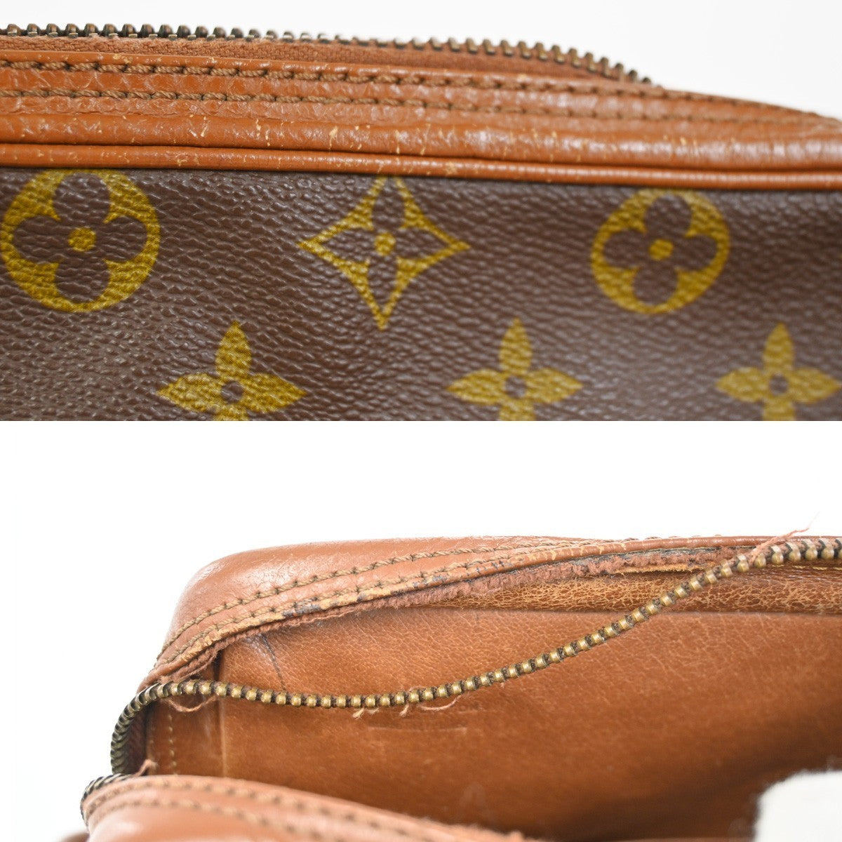 LOUIS VUITTON Logo Pochette Sports Clutch Hand Bag Monogram Leather BN 04KC585