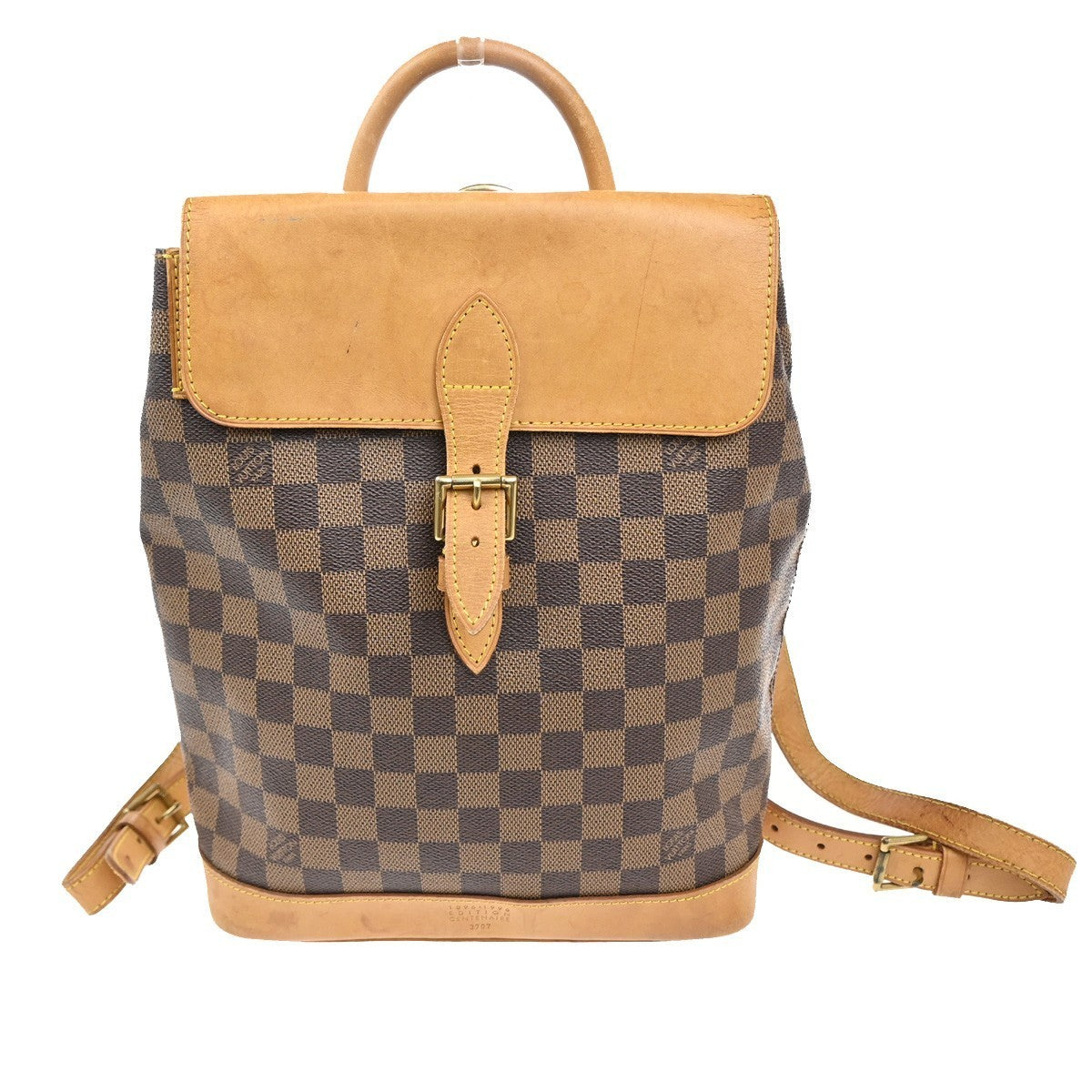 LOUIS VUITTON Logo Arlequin Backpack Bag Damier Ebene Brown N99038 97KC070