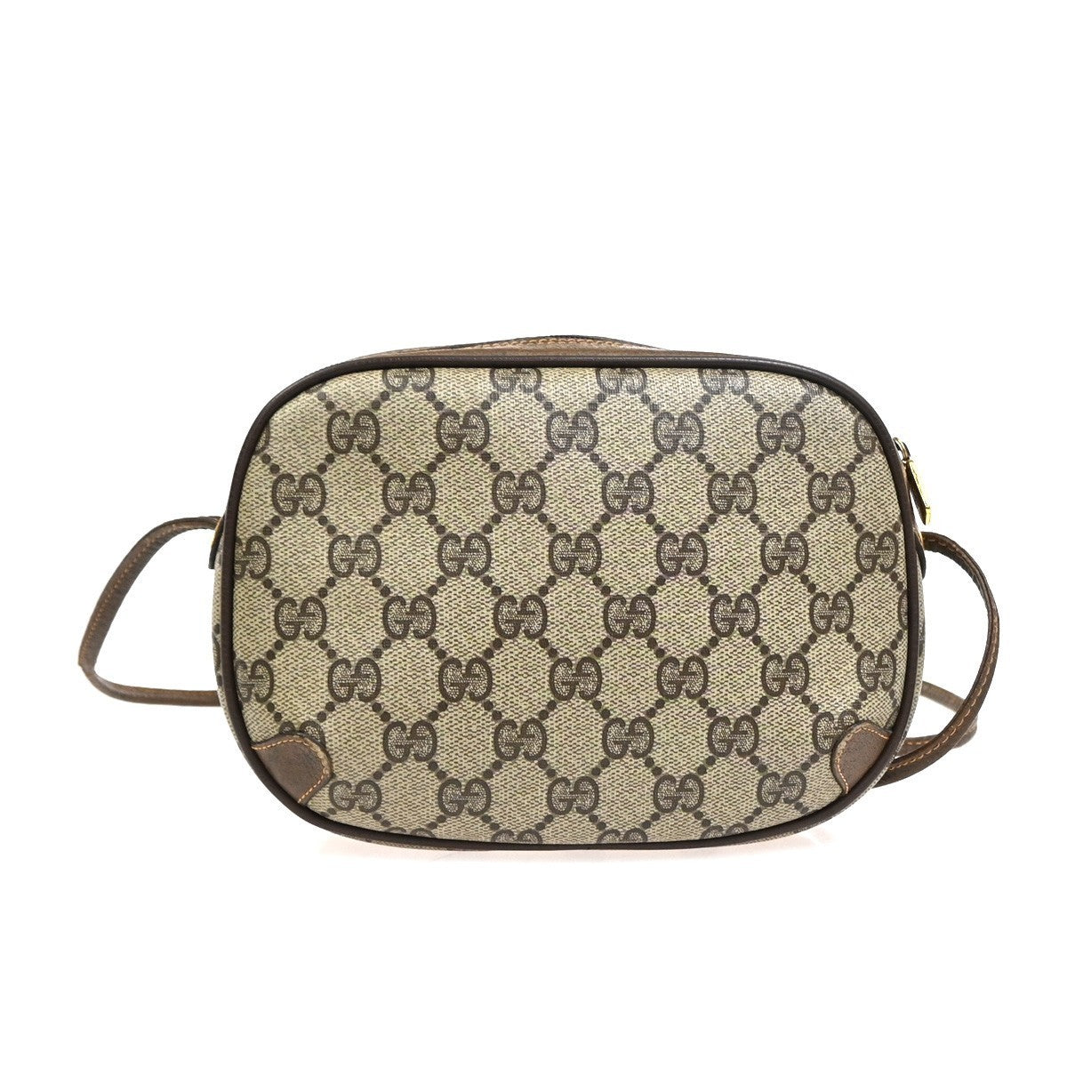 Gucci GG Web Sherry Line Small Crossbody  shoulder Bag PVC leather brown 33SA049