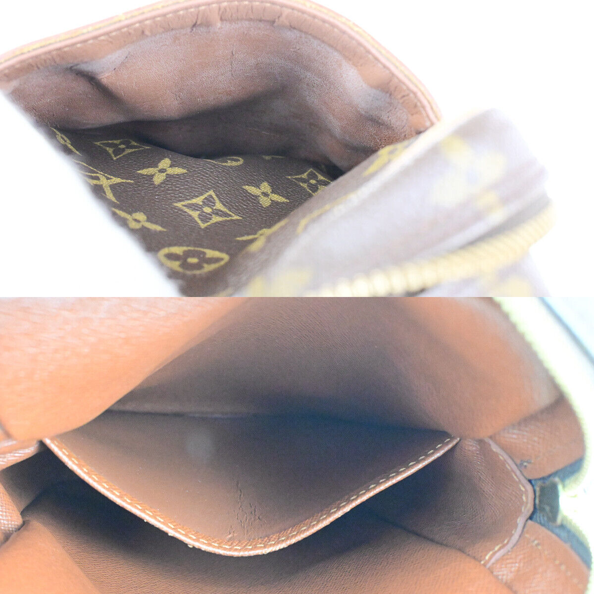 LOUIS VUITTON Danube Shoulder Bag Monogram Leather Brown France M45266 85RF202