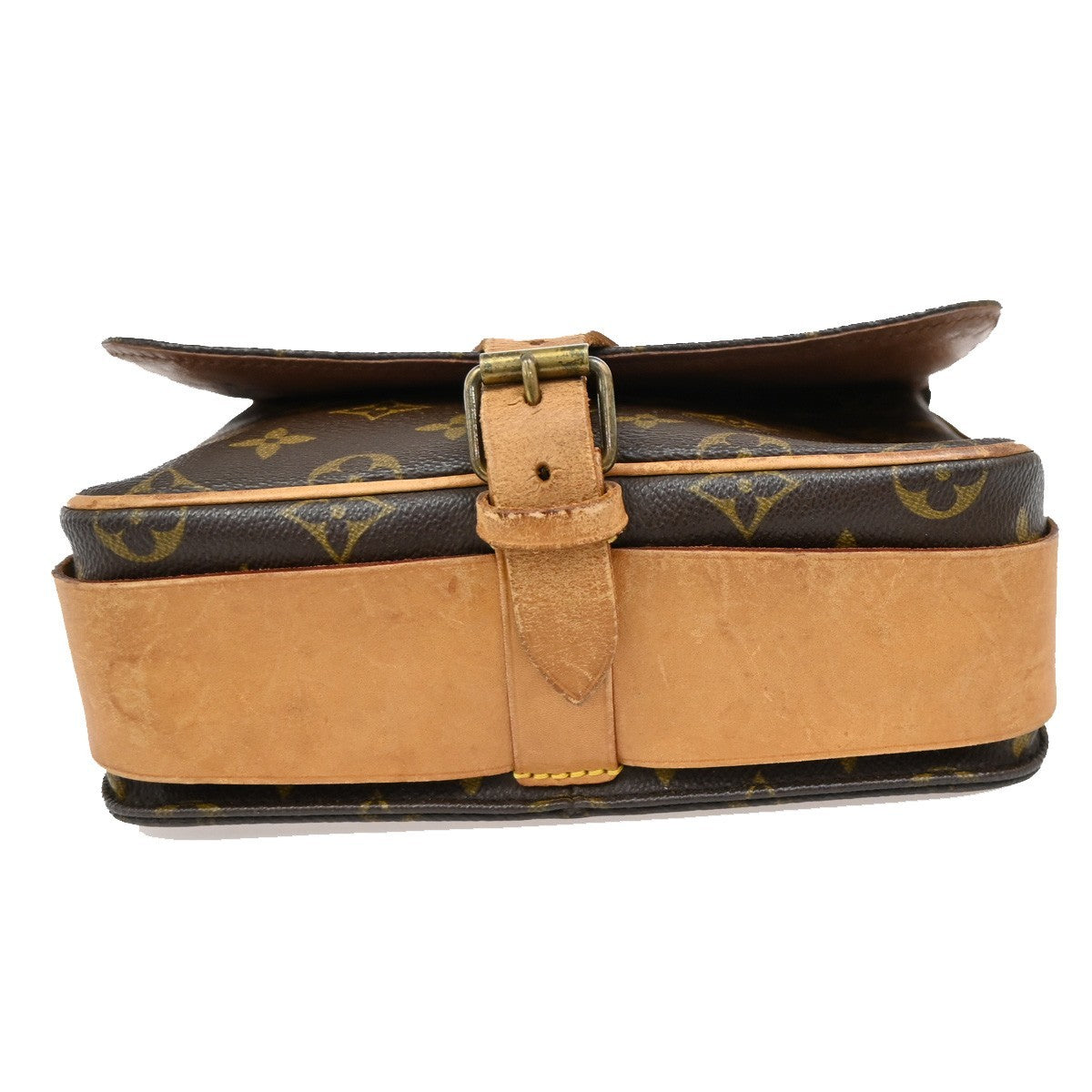LOUIS VUITTON Cartouchiere MM Shoulder Bag Monogram Leather Brown M51253 89EF868