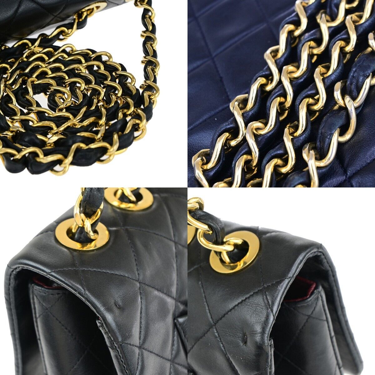CHANEL CC Maxi Jumbo Matelasse 34 Chain Shoulder Bag Leather Black GHW 805RK690