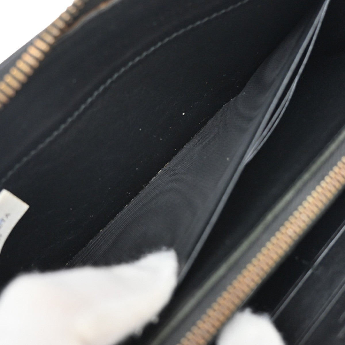 BOTTEGA VENETA Logo Intrecciato Long Zipper Around Wallet Leather Black 68KB106