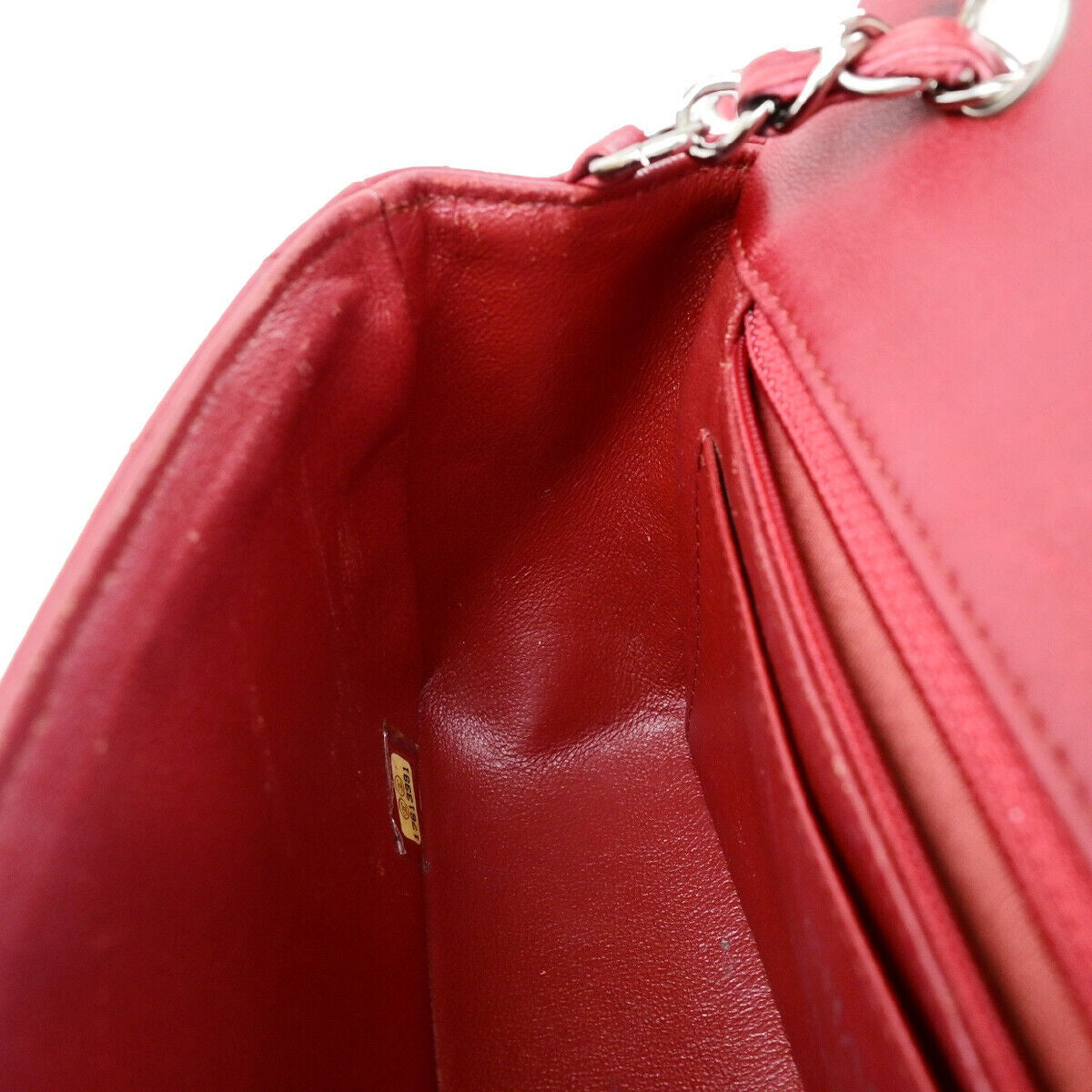 CHANEL CC Mini Matelasse Chain Shoulder Bag Leather Red SHW Italy 321RK069