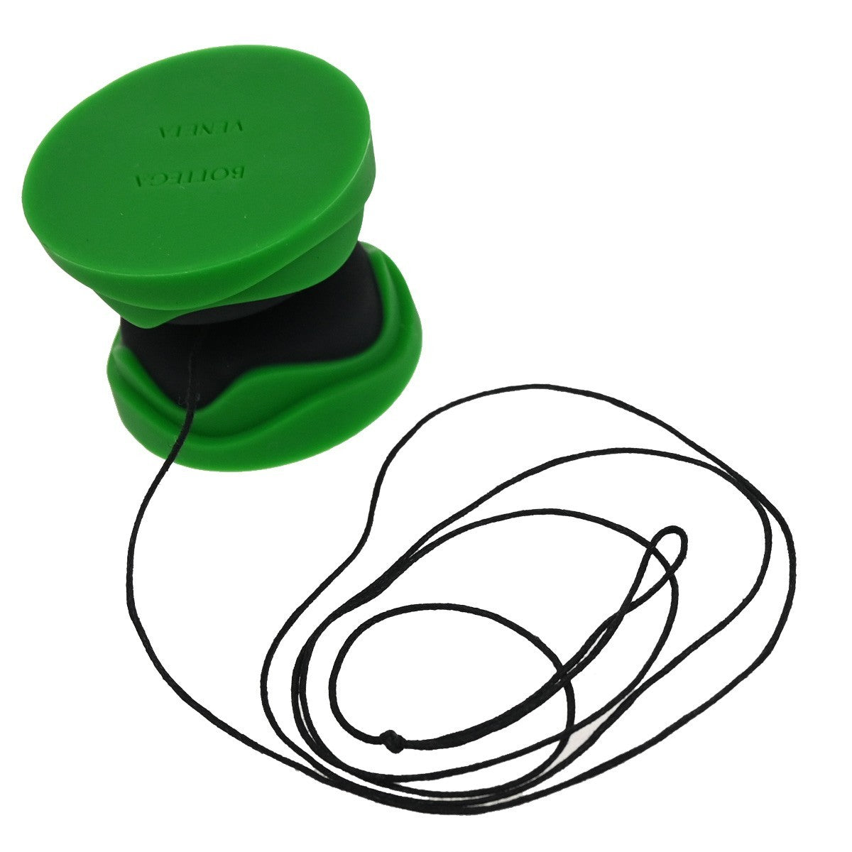 BOTTEGA VENETA Logo Novelty Yo-Yo Toy Rubber Plastic Green Black 66KP235