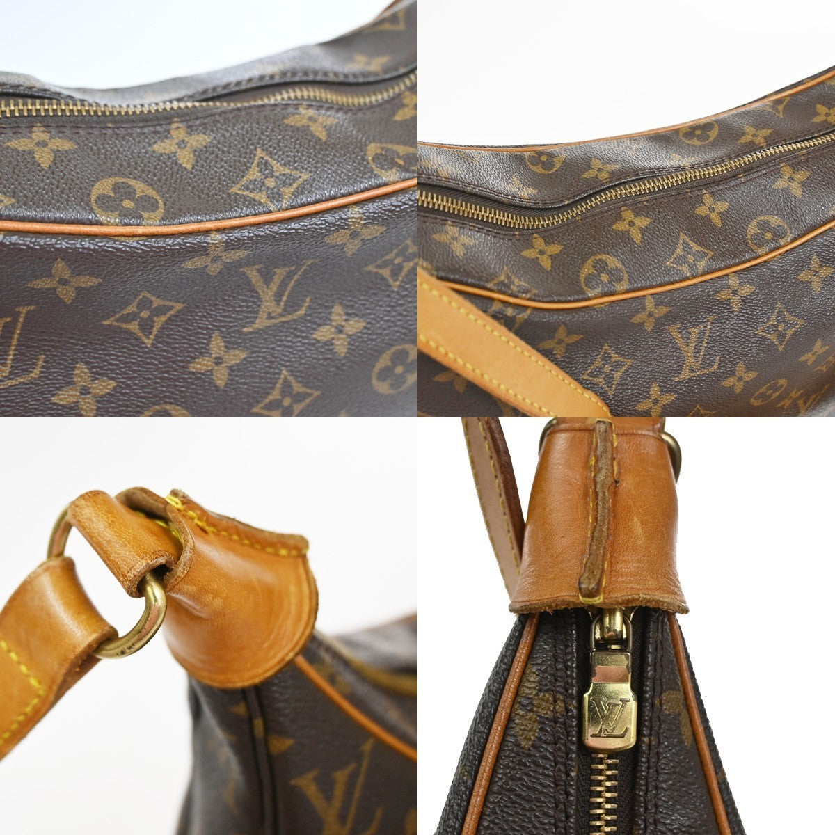 LOUIS VUITTON Boulogne 35 Shoulder Bag Monogram Leather Brown M51260 84YJ042