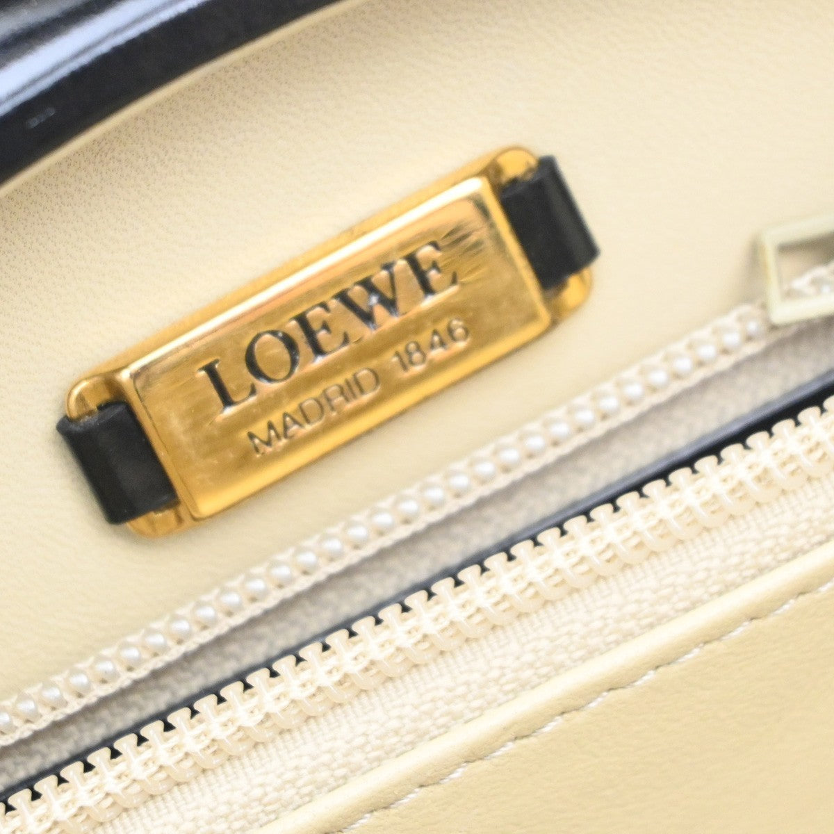LOEWE Logo Anagram 2way Shoulder Hand Bag Patent Leather Black GHW Spain 76MA560