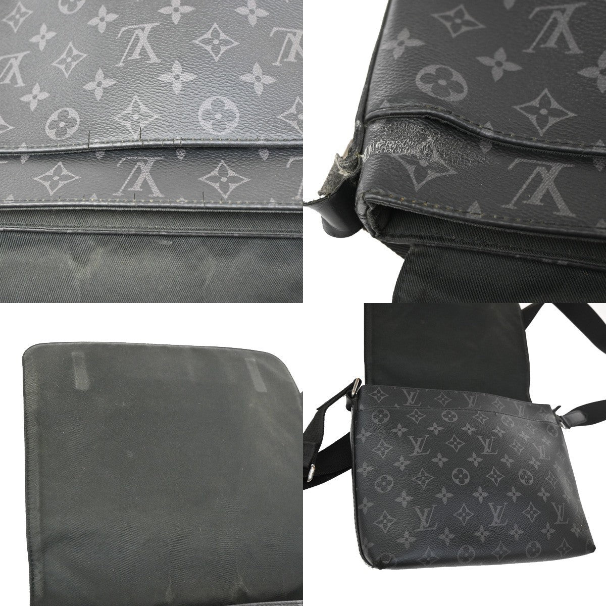 LOUIS VUITTON District PM Shoulder Bag Monogram Eclipse Black M45272 32YH836