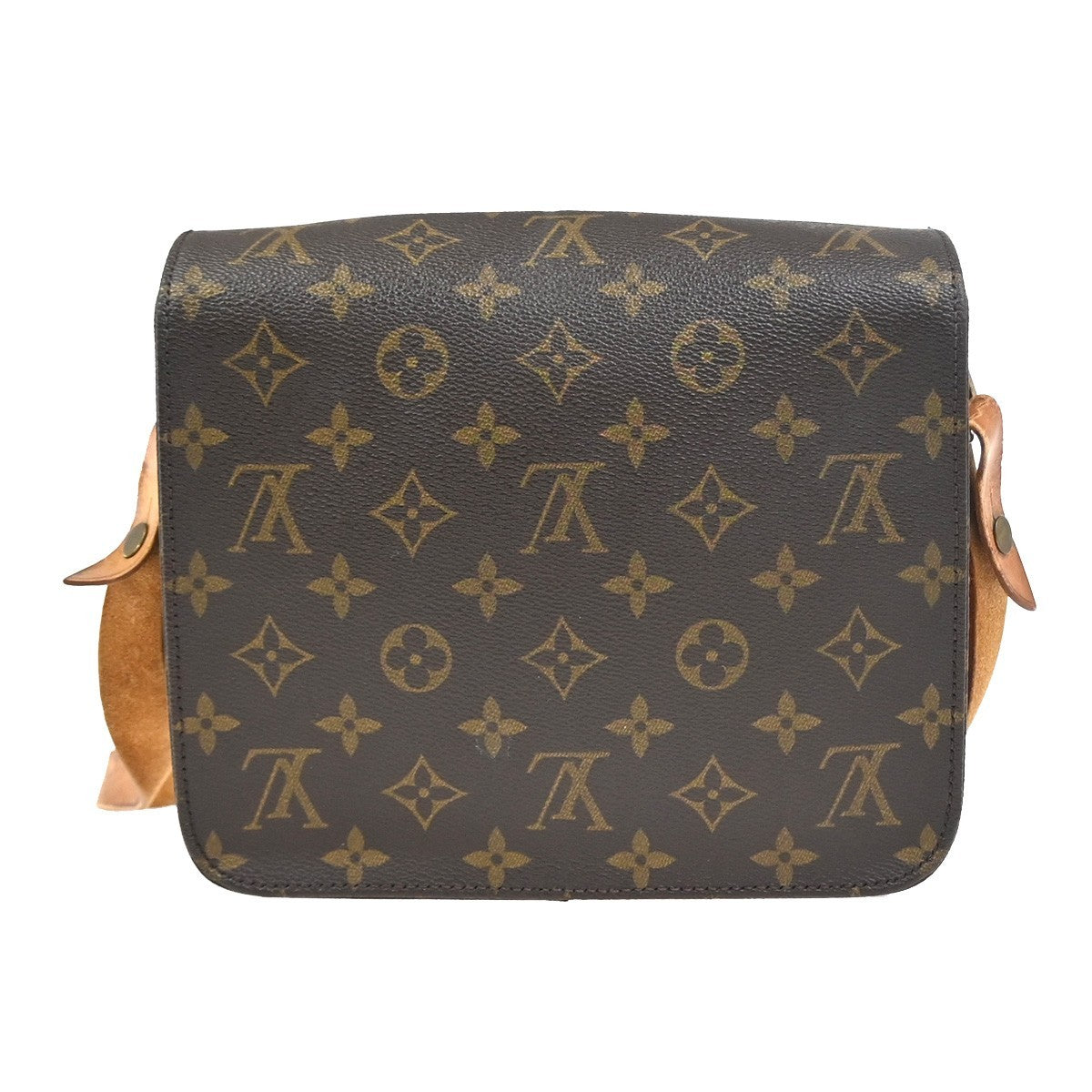 LOUIS VUITTON Cartouchiere MM Shoulder Bag Monogram Leather Brown M51253 64KC765