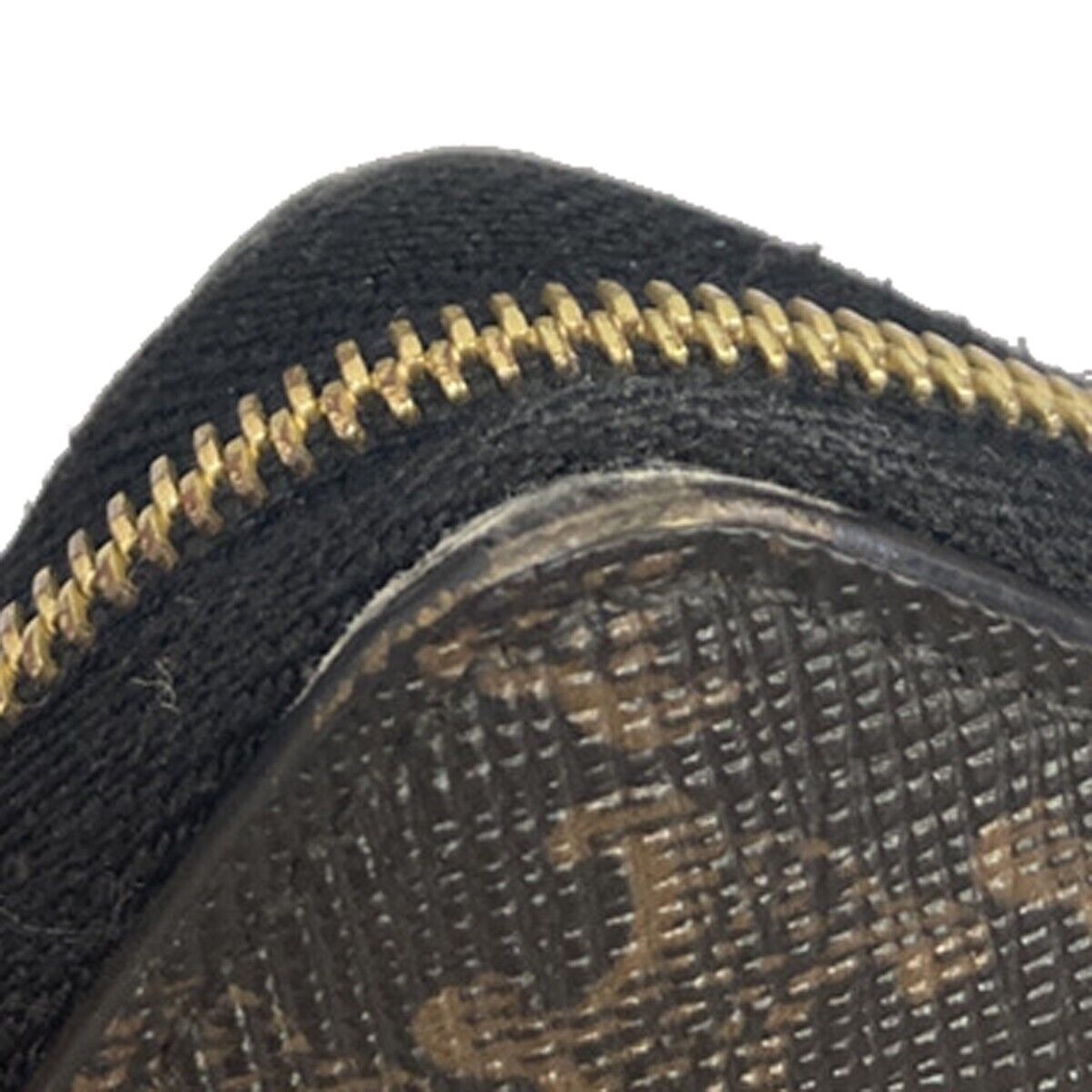 CELINE Triomphe Zip Around Long Bifold Wallet PVC Leather Black Italy 80KA275