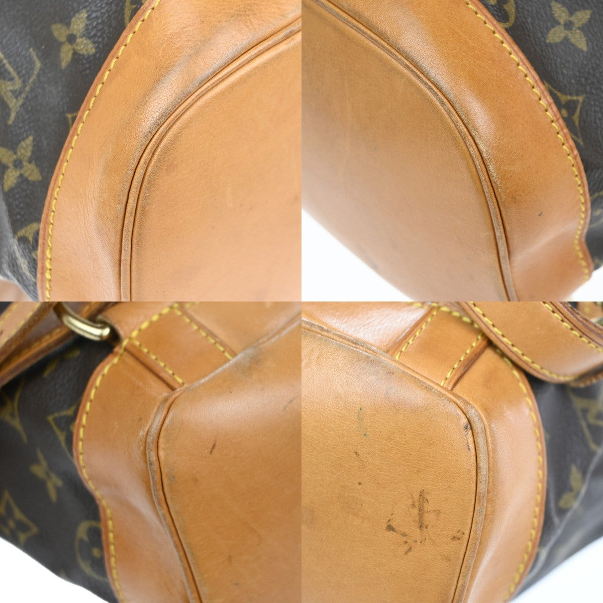 LOUIS VUITTON Montsouris GM Backpack Bag Monogram Leather Brown M51135 14CA929