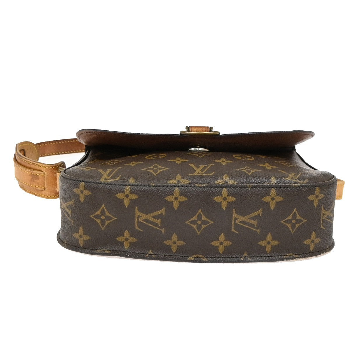 LOUIS VUITTON Saint Cloud GM Shoulder Bag Monogram Leather Brown M51242 66YJ074