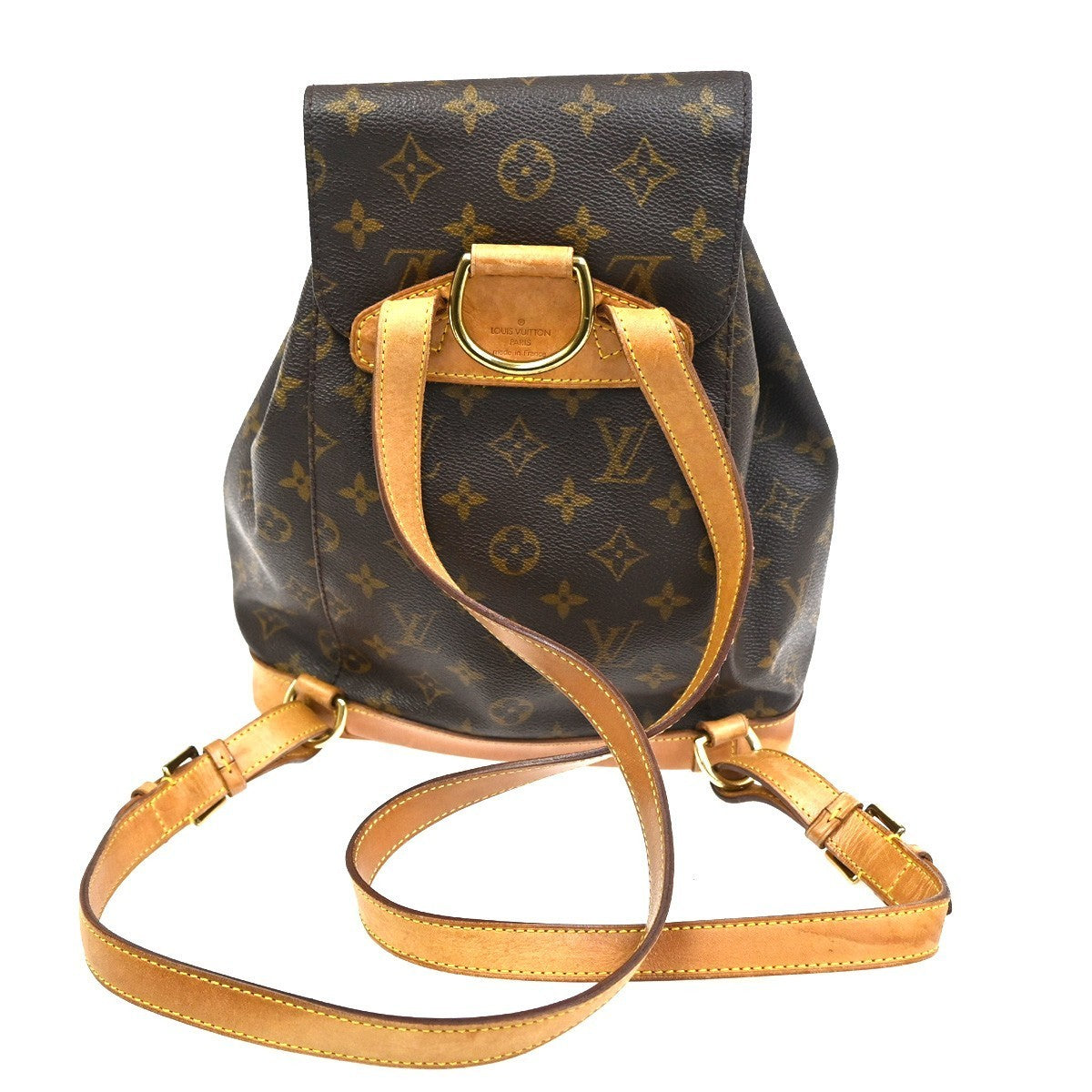 LOUIS VUITTON Montsouris MM Backpack Bag Monogram Leather Brown M51136 18KC526