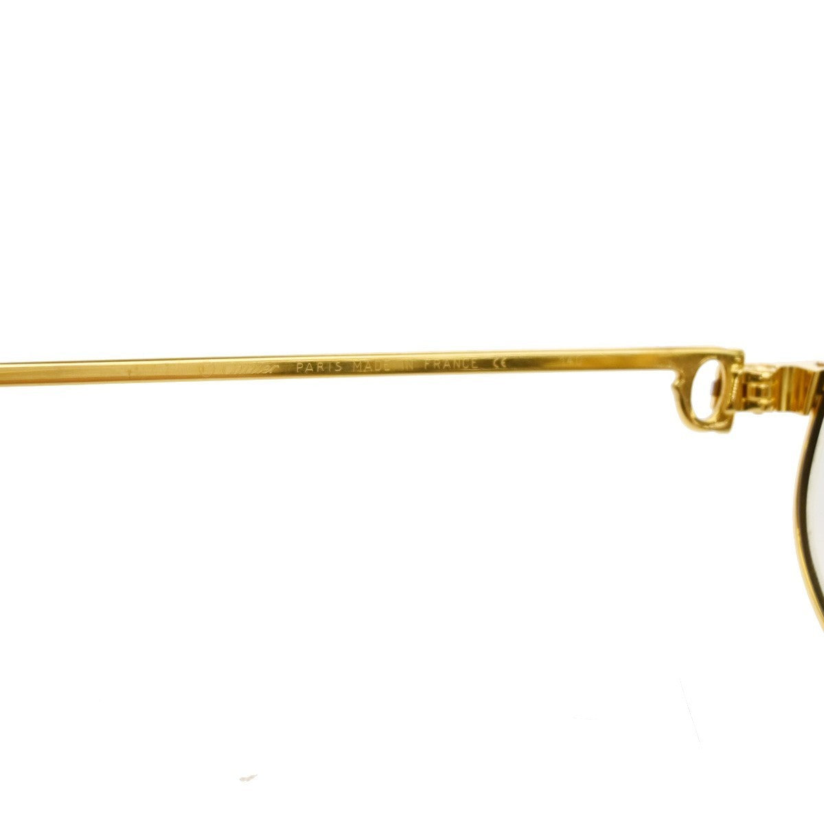 CARTIER Logo Trinity Reading Glasses Eye Wear Metal Plastic Gold France 80RF624