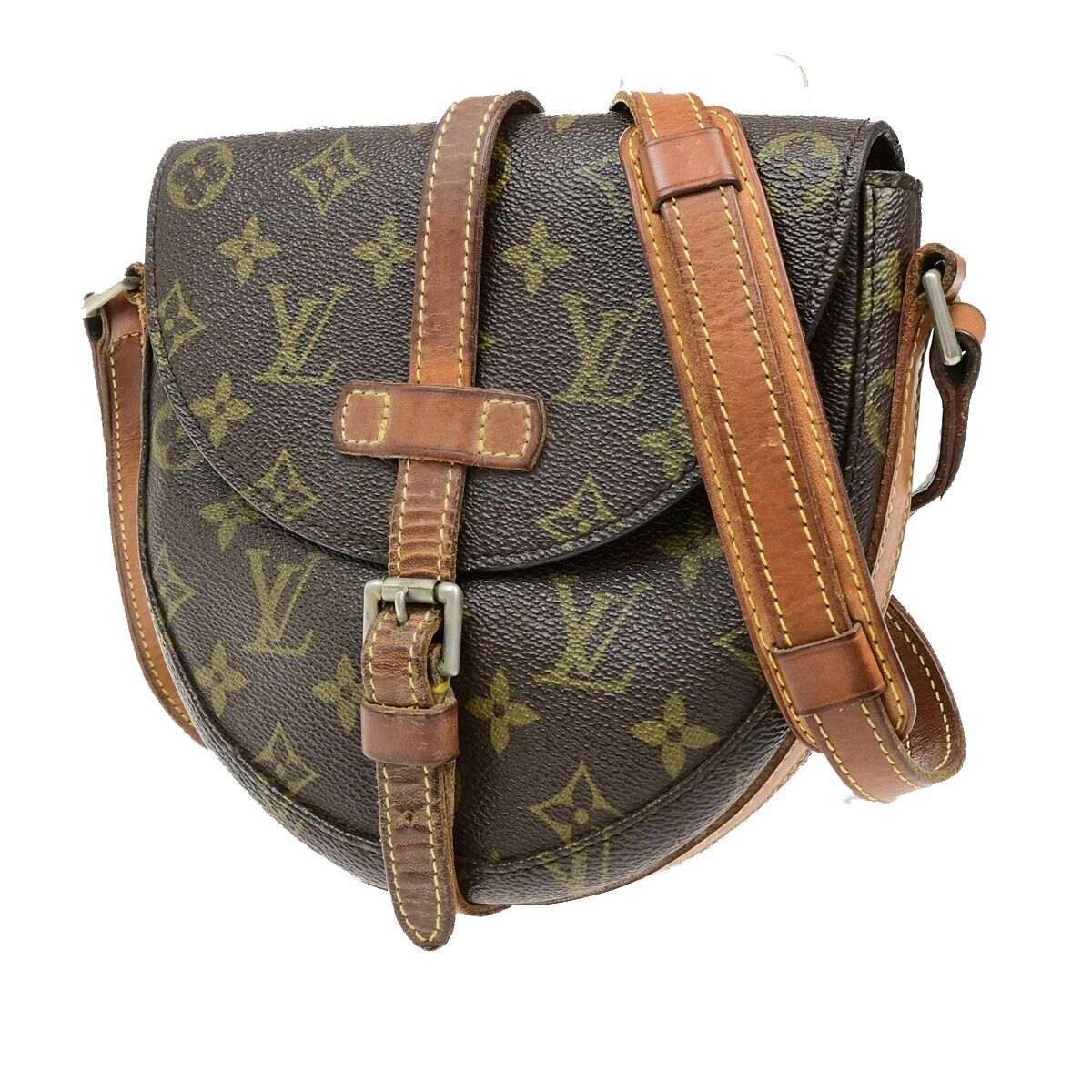 LOUIS VUITTON Chantilly PM Shoulder Bag Monogram Leather Brown M51234 64SH974