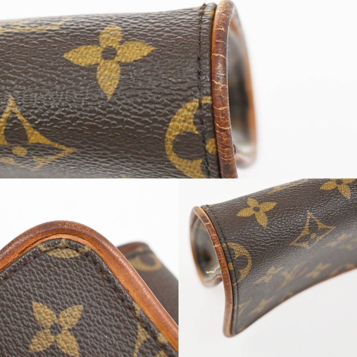 LOUIS VUITTON Pochette Twin GM Clutch Bag Monogram Brown USA M51852 66YJ037