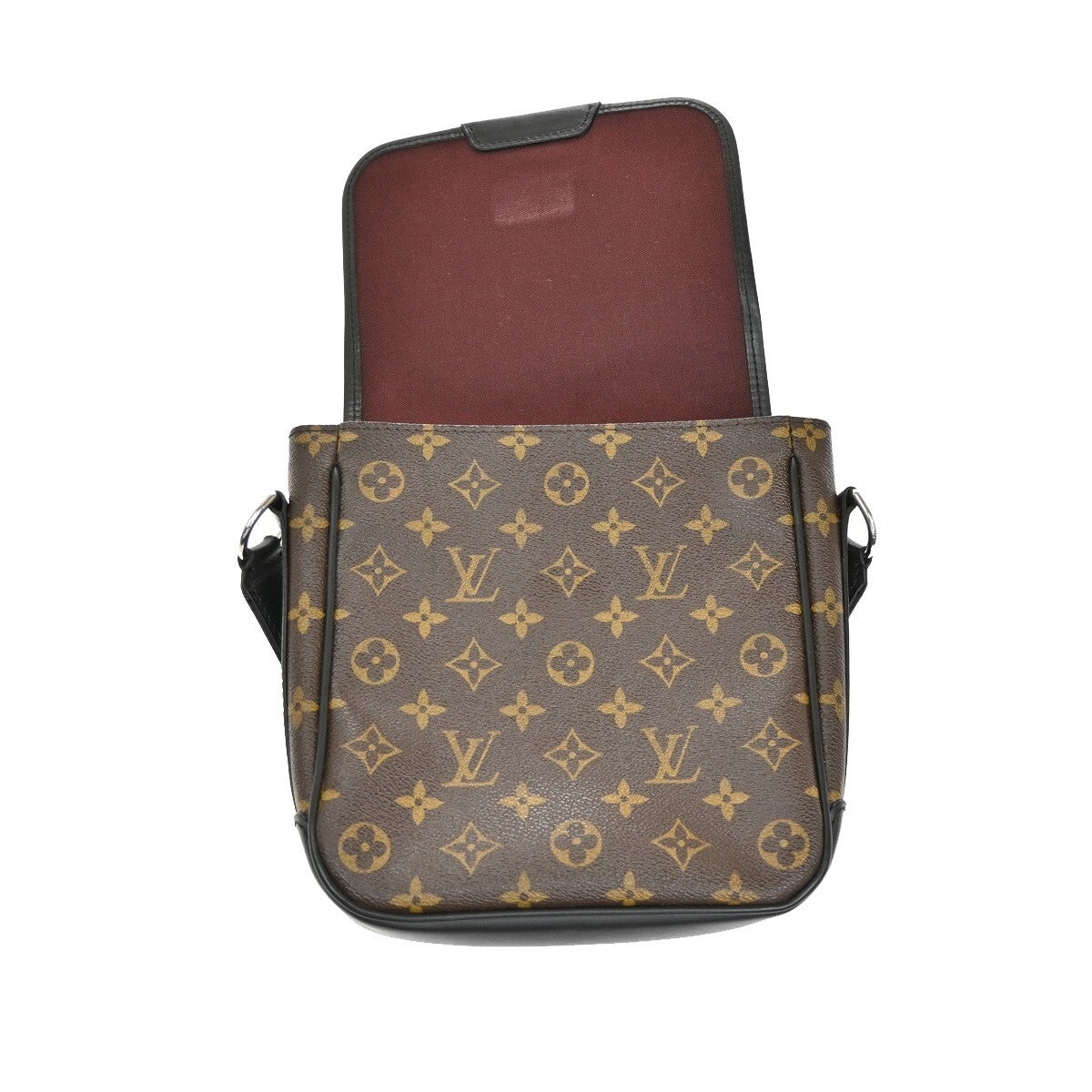 LOUIS VUITTON Bass PM Shoulder Bag Monogram Macassar Brown Black M56717 21EE303