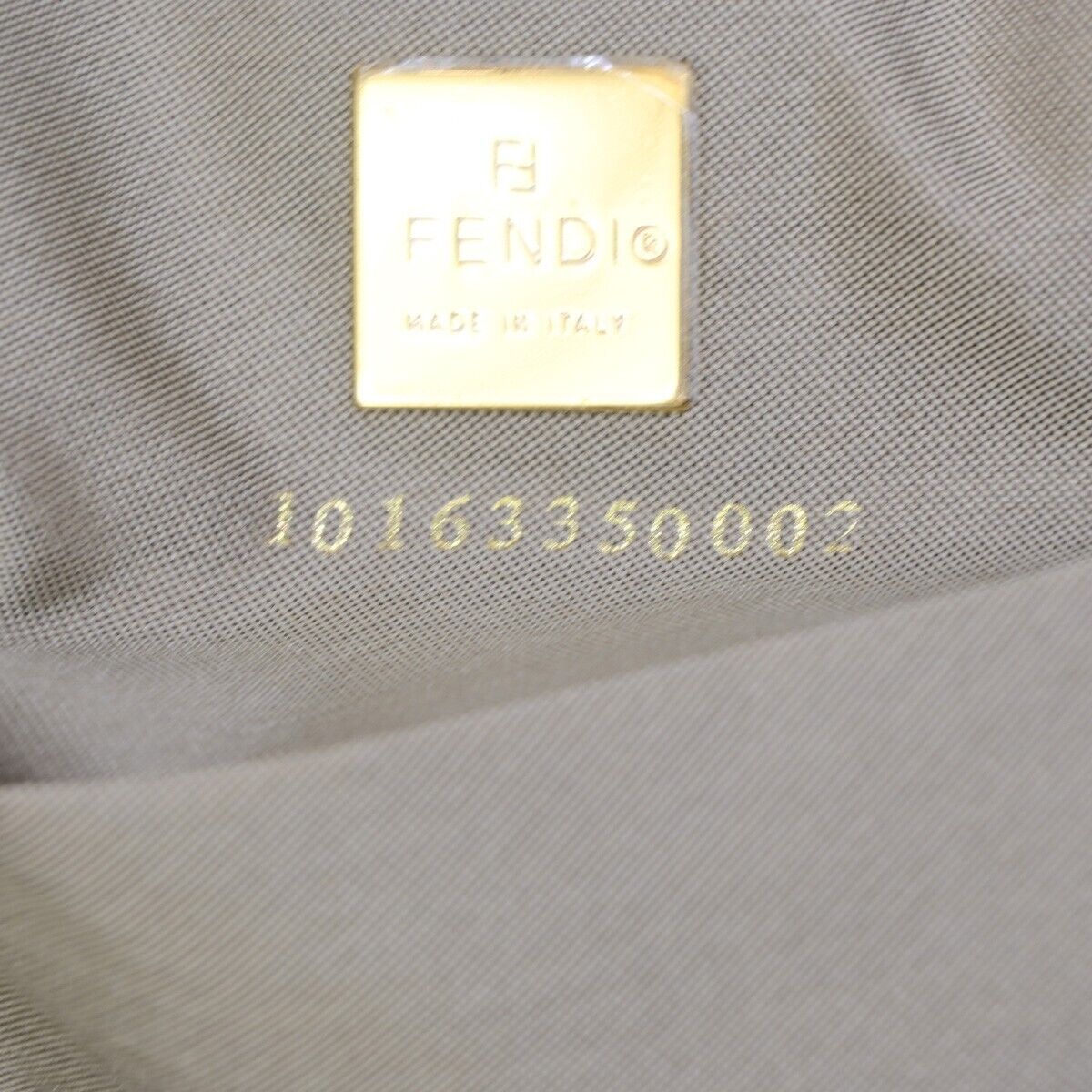 FENDI Logo Zucca Pattern Hand Shoulder Bag Patent Leather orange Gold 87SH936