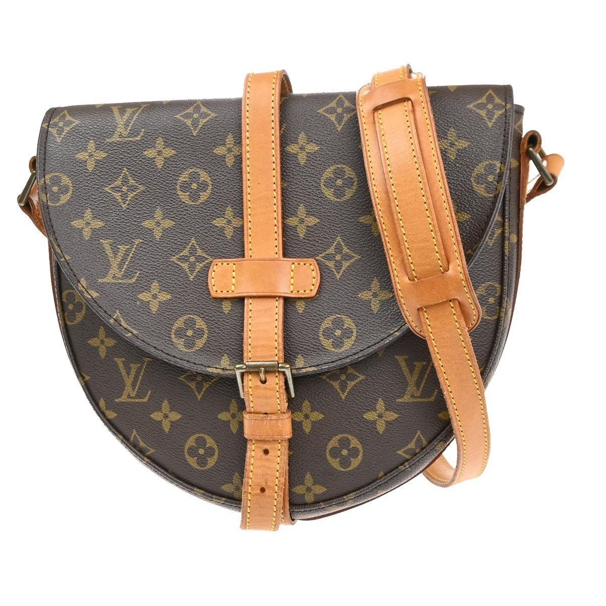 LOUIS VUITTON Chantilly GM Shoulder Bag Monogram Leather Brown M51232 81SA010