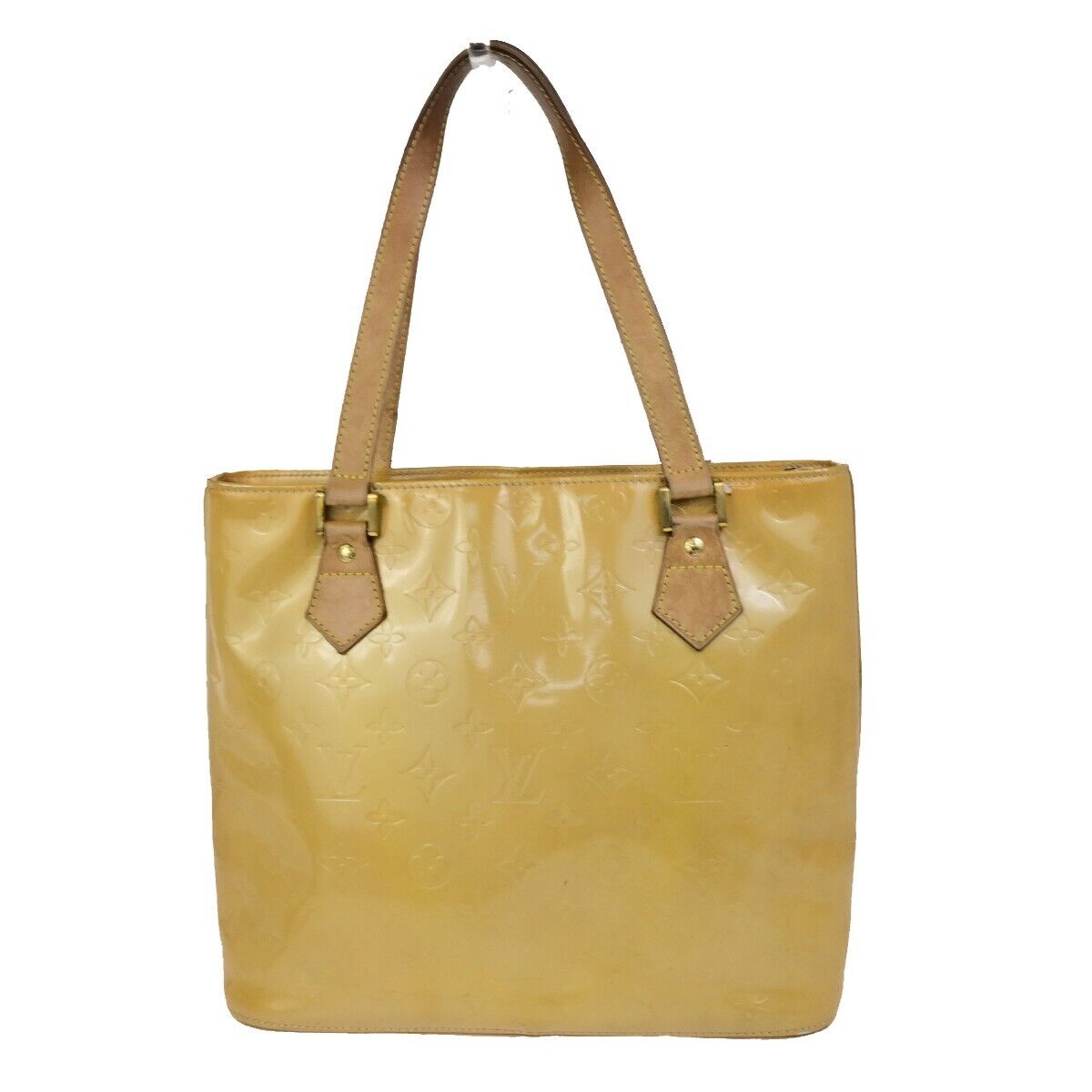 LOUIS VUITTON Houston Shoulder Bag Monogram Vernis Leather Beige M91004 60KA461