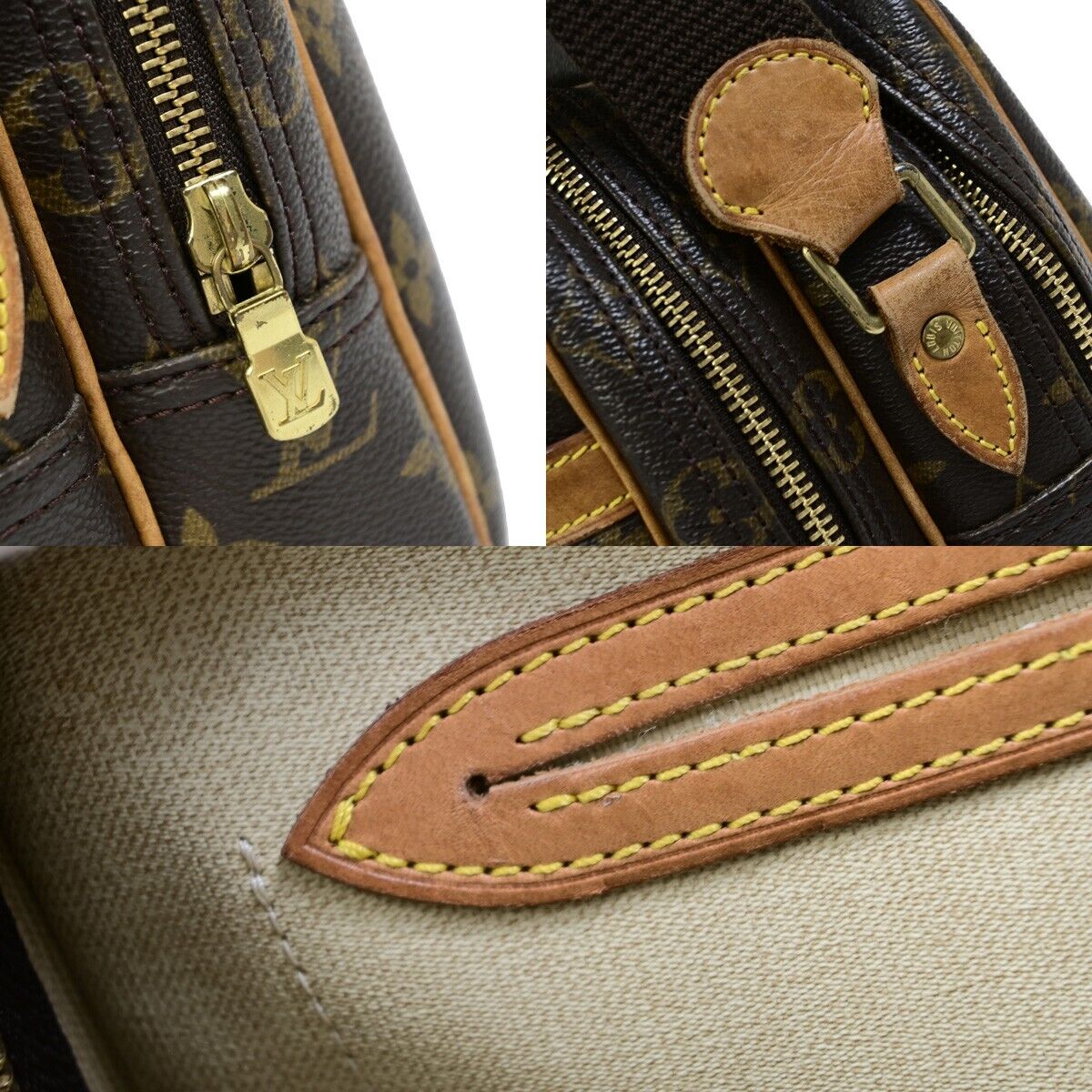 LOUIS VUITTON Reporter PM Crossbody Shoulder Bag Monogram Leather M45254 35EB359