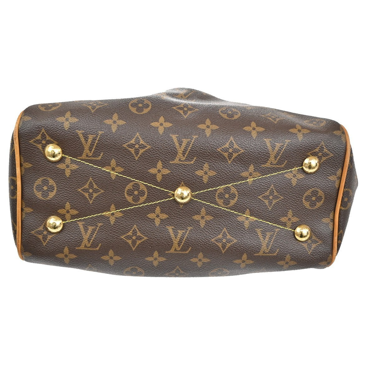 LOUIS VUITTON Tivoli PM Hand Bag Monogram Leather Brown France M40143 43RL574
