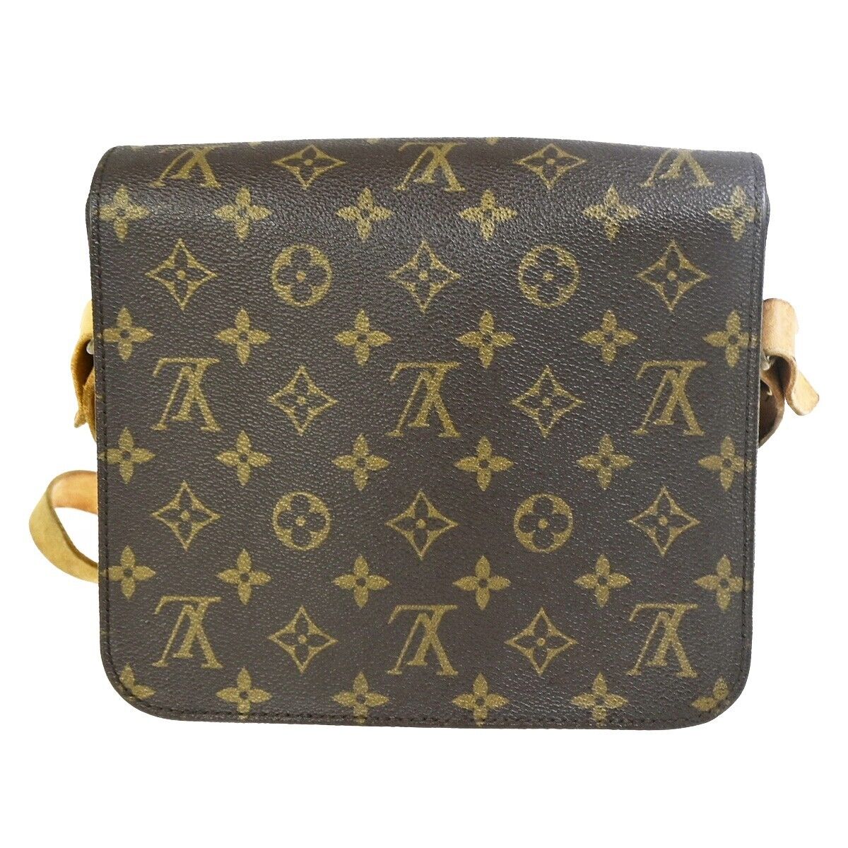 LOUIS VUITTON Cartouchiere MM Shoulder Bag Monogram Leather Brown M51253 30FB216