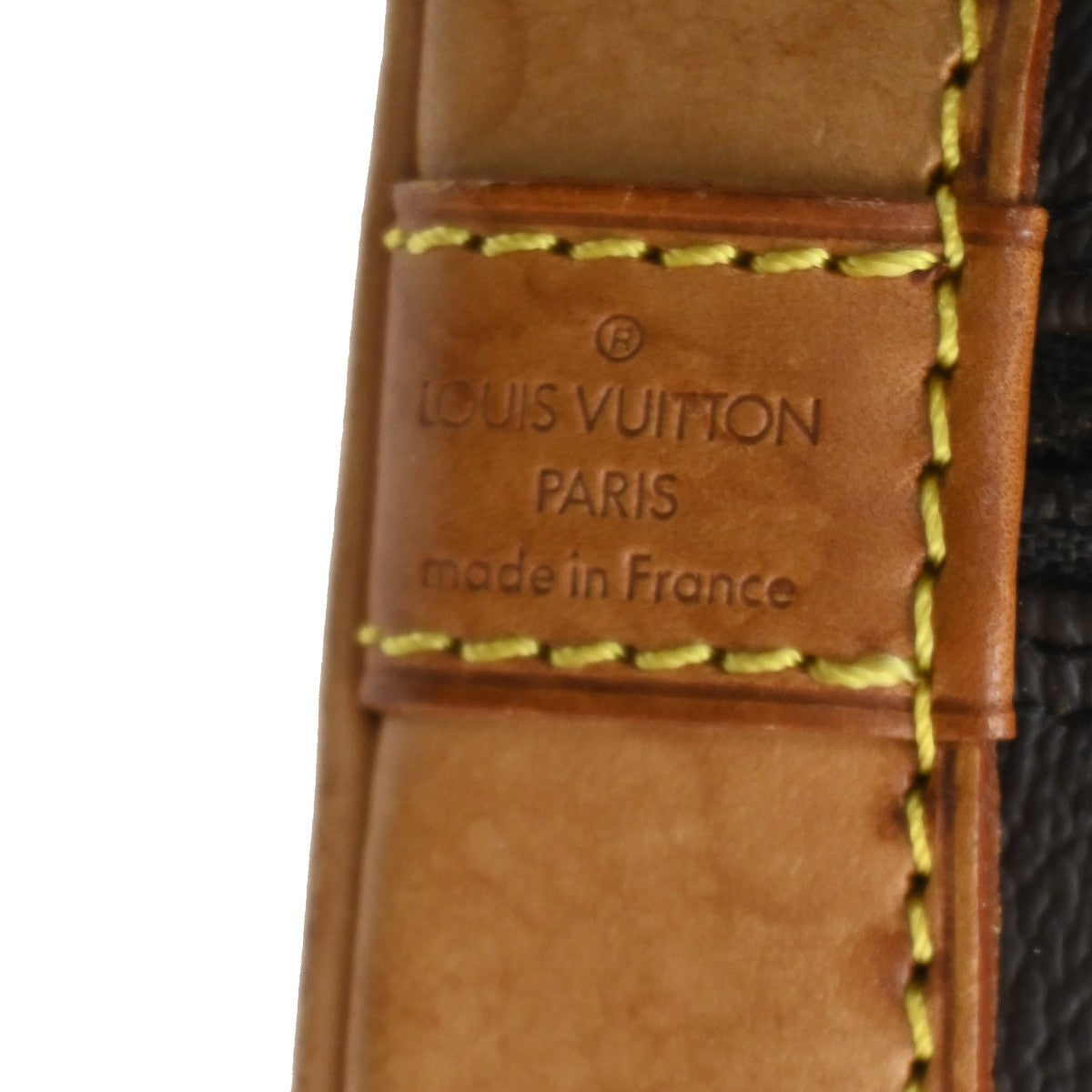 LOUIS VUITTON LV Logo Alma Hand Bag Monogram Leather Brown France M51130 88KC295