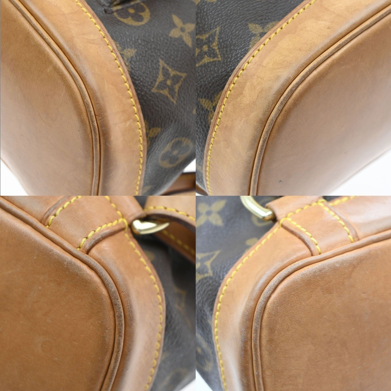 LOUIS VUITTON Montsouris MM Backpack Bag Monogram Leather Brown M51136 15KD141