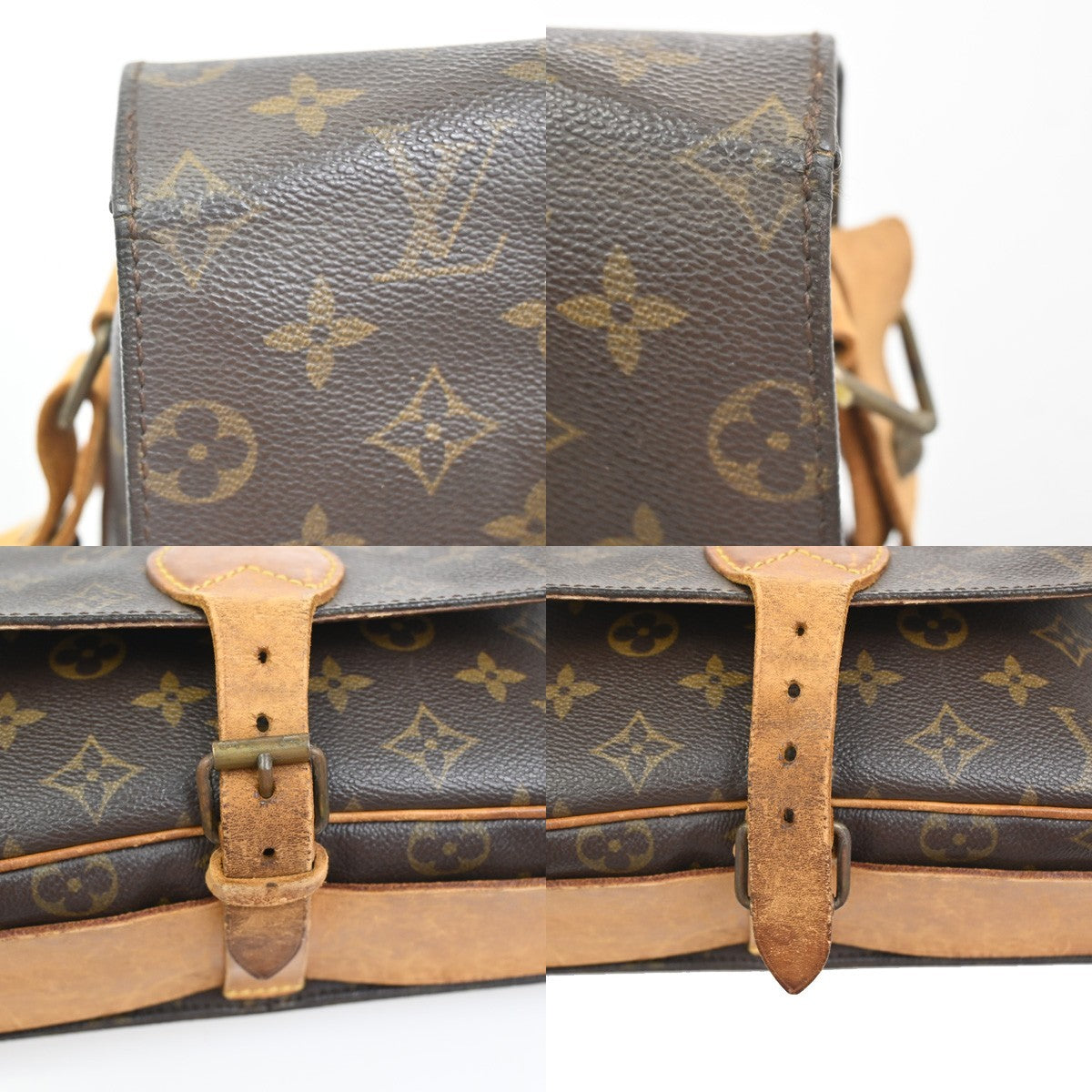 LOUIS VUITTON Cartouchiere GM Shoulder Bag Monogram Leather Brown M51252 64KC976