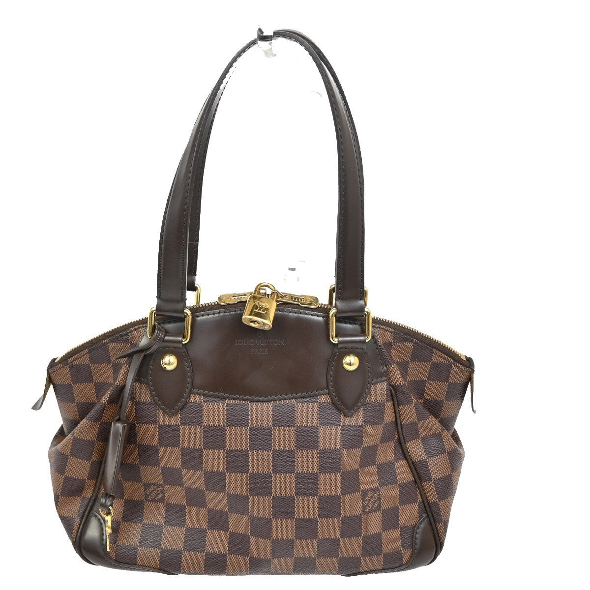 LOUIS VUITTON Verona PM Shoulder Bag Damie Ebene Leather Brown N41117 95TA517