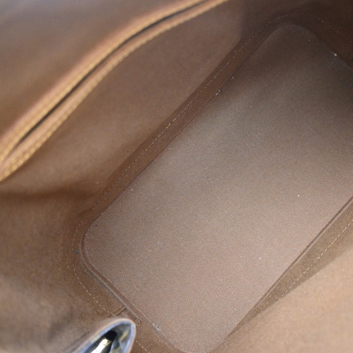 LOUIS VUITTON LV Logo Alma Hand Bag Monogram Leather Brown France M51130 82EG341