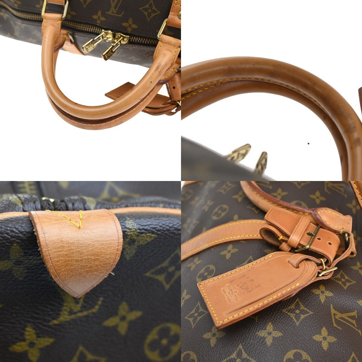 LOUIS VUITTON Keepall 60 Travel Hand Bag Monogram Leather Brown M41422 97CA434