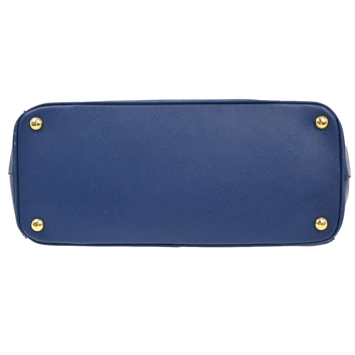 PRADA MILANO Logo 2Way Shoulder Hand Bag Saffiano Leather Blue GHW Italy 91EG070
