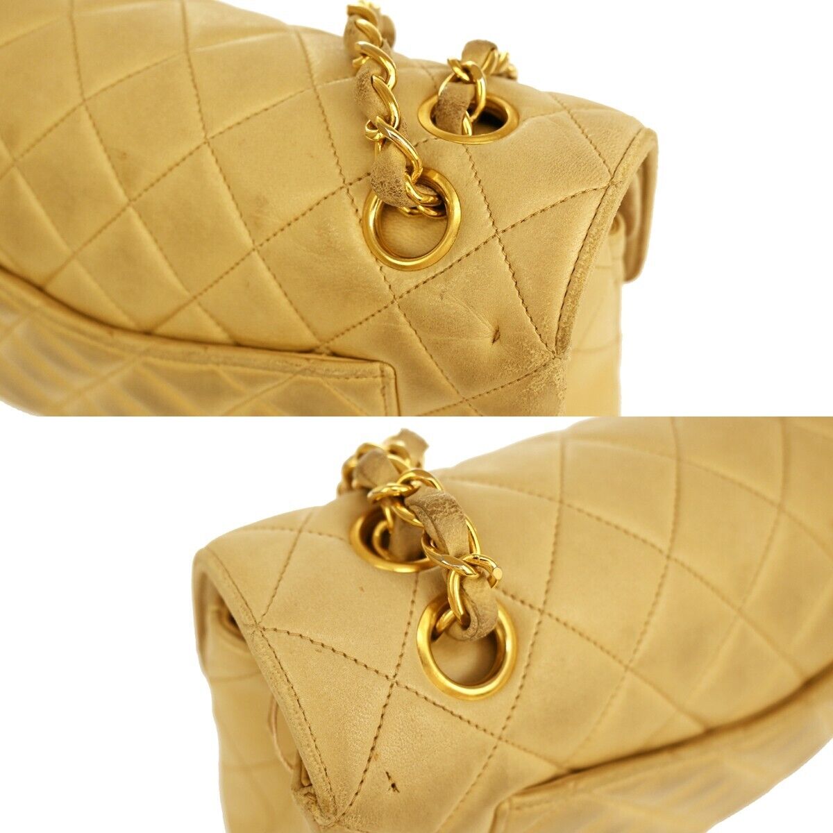 CHANEL CC Double Flap Paris Matelasse 23 Chain Shoulder Bag Leather BE 361RH385