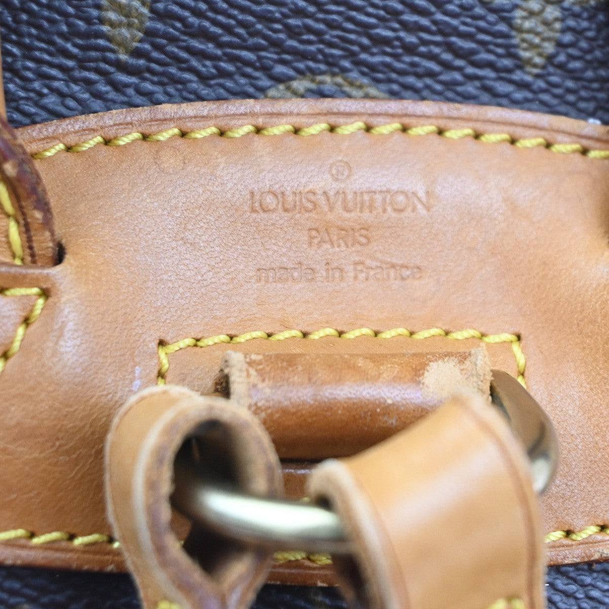 LOUIS VUITTON Mini Montsouris Backpack Bag Monogram Leather Brown M51137 78KC503