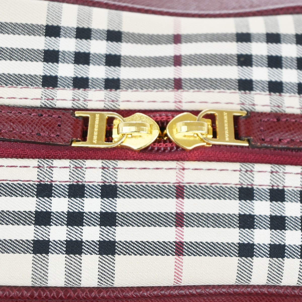 BURBERRY Nova Check Pattern 2way Shoulder Hand Bag Canvas Leather BE RD 75RL822