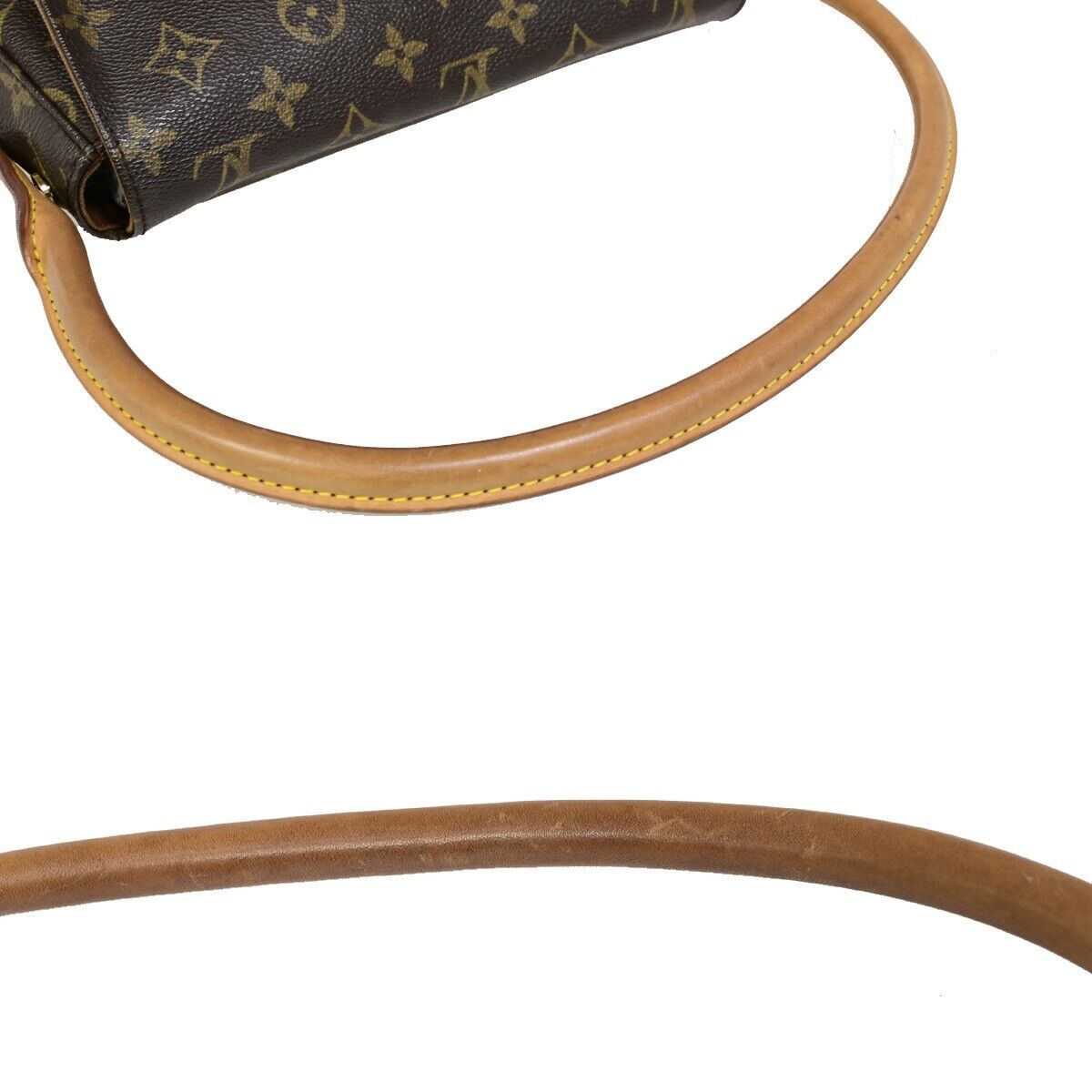 LOUIS VUITTON Mini Looping Hand Bag Monogram Leather Brown France M51147 91FA756