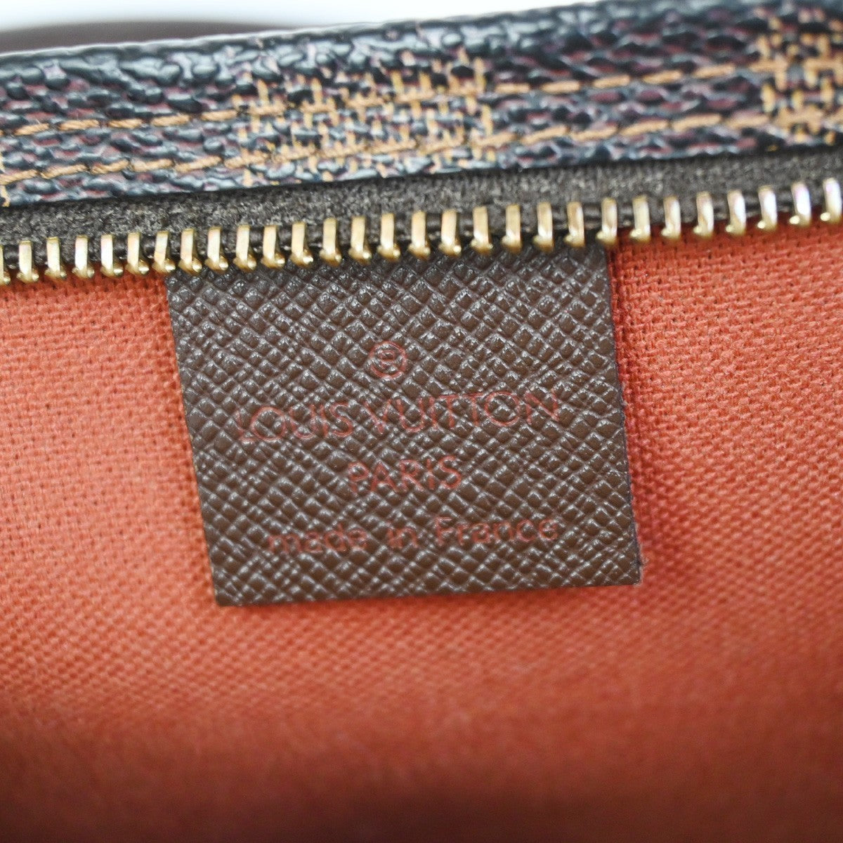 LOUIS VUITTON Trousse Makeup Hand Bag Damier Ebene Leather Brown N51982 83ZA294