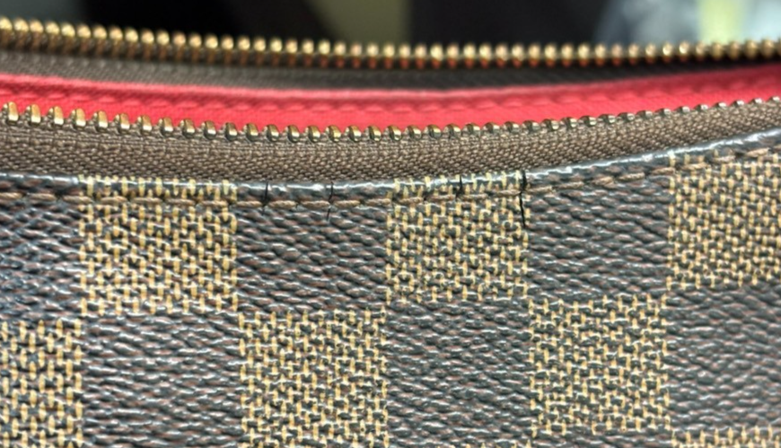 LOUIS VUITTON Bloomsbury PM Shoulder Bag Damier Leather Brown N42251 11TA477