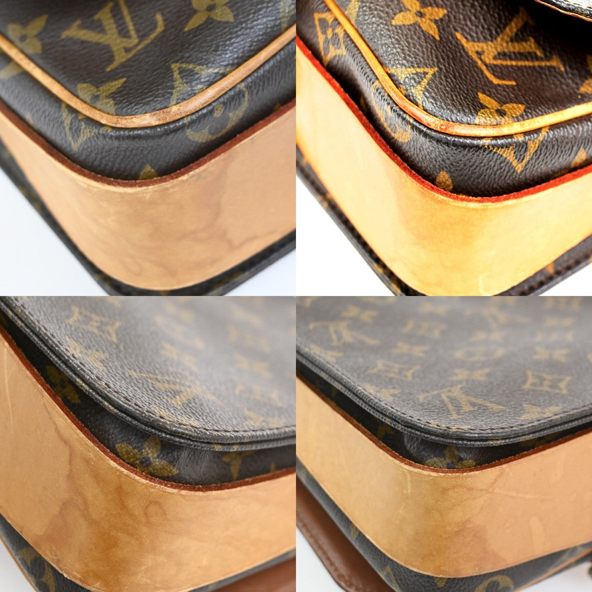 LOUIS VUITTON Cartouchiere MM Shoulder Bag Monogram Leather Brown M51253 35CA973