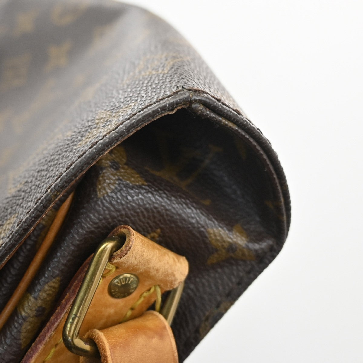LOUIS VUITTON Cartouchiere MM Shoulder Bag Monogram Leather Brown M51253 39KC500