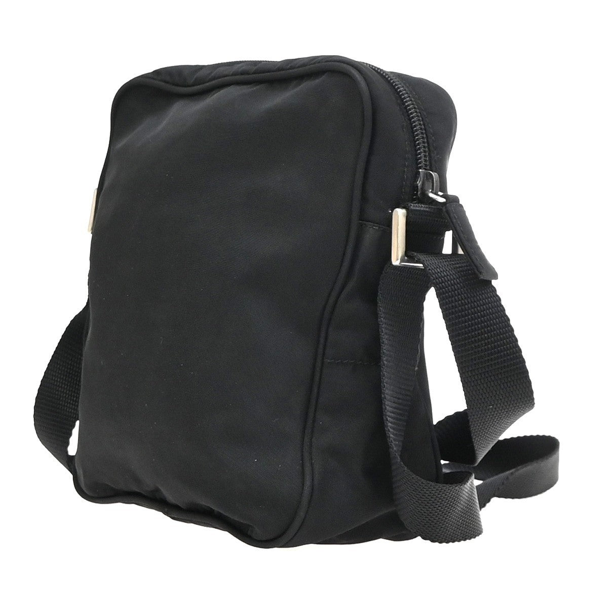31.Live PRADA  Sport Line Shoulder Crossbody Bag Nylon Leather Canvas BK 07KD090