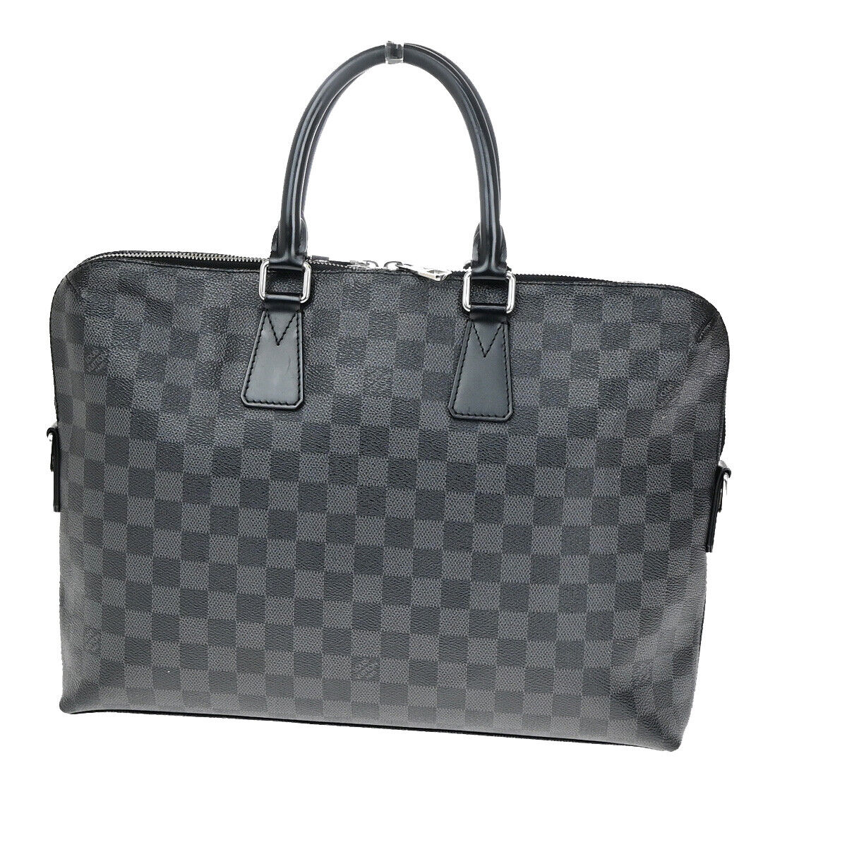 LOUIS VUITTON PDJ Hand Bag Damier Graphite Leather Black France N48224 18YE882