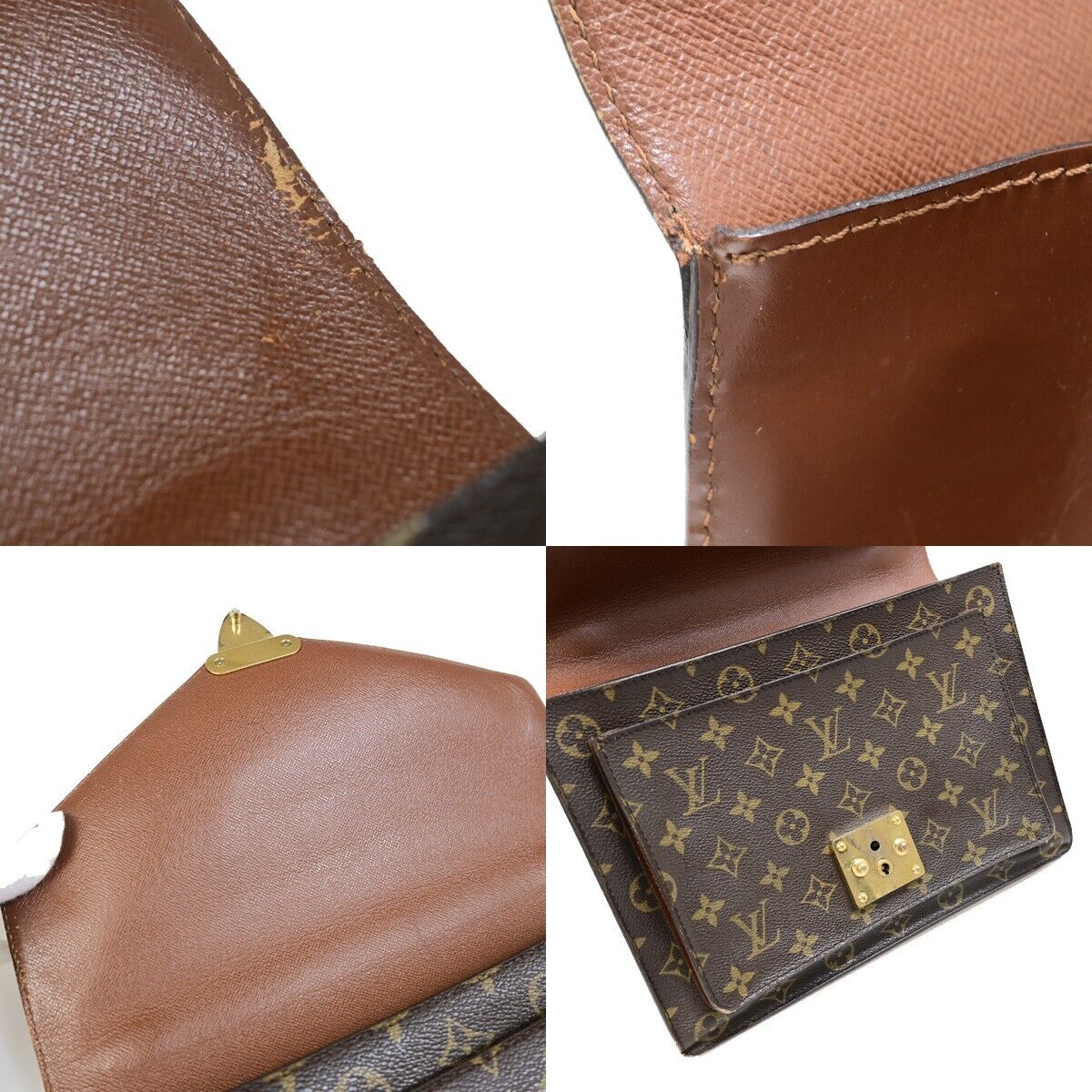 LOUIS VUITTON Monceau 28 2Way Shoulder Hand Bag Monogram Leather M51185 82EC593